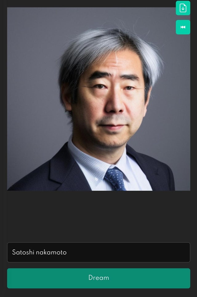 AI generated image of Satoshi Nakamoto