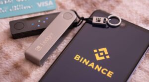 binance auf smartphone mit bitcoin wallet