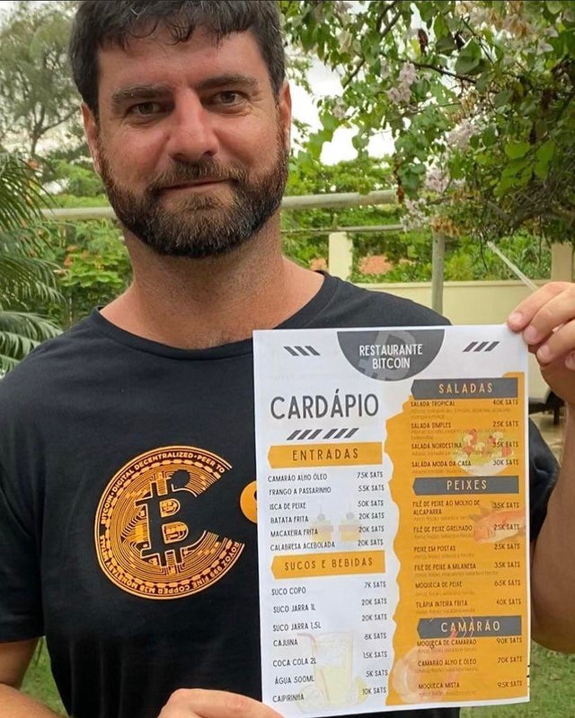 Menu with prices in Bitcoin! ????