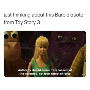 Even Barbie gets it