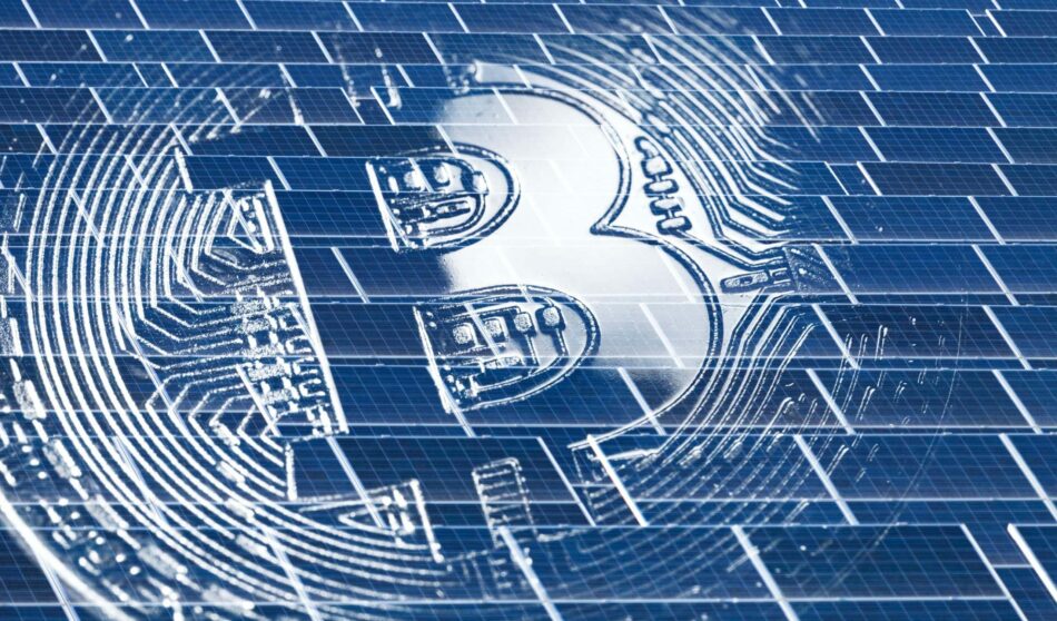 Bitcoin Mining mithilfe von unter anderem Solarstrom.