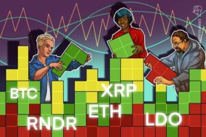 A sideways Bitcoin price could lead to breakouts in ETH, XRP, LDO and RNDR