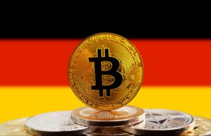 Bitcoin vor Deutschland-Flagge