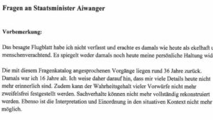 Im Wortlaut: So fallen Aiwangers Antworten auf die 25 Fragen aus