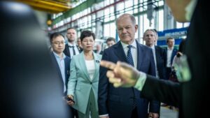 China-Reise: Scholz fordert in China fairen Wettbewerb für Autohersteller